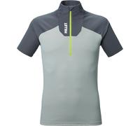 Millet - Leichtes, atmungsaktives T-Shirt für das Bergsteigen mit halbem Kragen und halbem Reißverschluss - Herren - Kamet Zip SS M Grau M