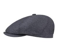 Milner Seiden Flatcap by Stetson grau-schwarz 55 cm