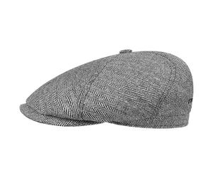 Milner Seiden Flatcap by Stetson schwarz-weiß 59 cm