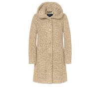 Milo Wintermantel Stella mit Kapuze (Teddyfell) sandbraun Damen, Größe 46