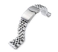 MiLTAT 22 mm Uhrenarmband für Seiko Turtle SRP773 SRP775 SRP777 SRPA21, Angus-J Screw-Link, Gebürstet, Large, Klassisch