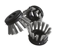 Miltex Rundbürste für Ringgummimatten, Kunststoff, VE 10 Stk, schwarz/grau