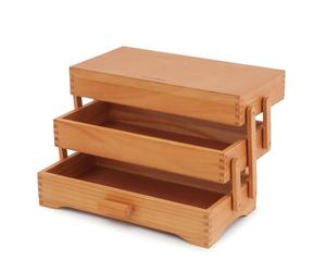 Milward Näh-Bastelkasten Holz (aufklappbar/ 35 x 18 x 18 cm)