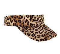 MIMIKRY Sonnenvisier Leoparden Druck Leo Print 80er Jahre Beach Party Sonnenblende