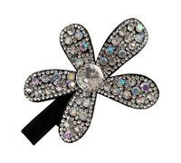 Mimoqk Haarspange mit Strass-Blume, Metall, glitzernde Strasssteine, Beauty-Accessoires, glitzernde Blumen-Haarspangen, für den täglichen Gebrauch, Salon, Pflege, Reisen, Party, Festival, Hochzeit