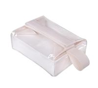 Mimoqk Toiletry Bag Magnetic, Clear Makeup Organizer, Travel Pouch with Leak Resistant Material, Cosmetics Storage for Business Trip Vacation, Vanity Bathroom Accessories, Bag for Women Men Home