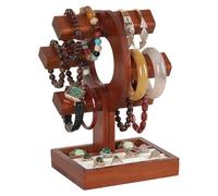 Mimoqk Uhrenhalter aus Holz, Schreibtisch-Schmuck-Organizer, stilvolles