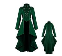 Mimoqk Viktorianischer Damenmantel, viktorianischer Frac, viktorianischer Mantel, Gothic-Uniform, viktorianische Schwertjacke, Schwalbenschwanz, lange Jacke