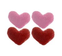 MINAOLULUS 4 Stück Pack Nadelkissen Herzform Kompakter Nähnadelhalter aus Polyester Baumwolle Sicherer Nadelspeicher für Haushalt und Nähen Praktisches Nähzubehör für Handarbeiten