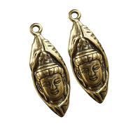 MINAOLULUS Buddha Schlüsselanhänger im Traditionellen Chinesischen Stil aus Messing 2 Stück Kreative Selbstgemacht Anhänger mit Feiner Verarbeitung für Schmuck und Haushaltsdekoration