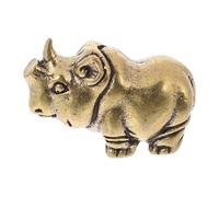 MINAOLULUS Kreativer Schlüsselanhänger aus Messing mit Hängendem Nashorn Anhänger Dekorativ und Sammelbar für Wohnzimmer und Heimdekoration