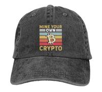 Mine Your Own Crypto Bitcoin Baseballkappe, Golfmütze, verstellbar, klassisch, niedriges Profil, Baumwolle, für Herren und Damen, Mine Your Own Crypto Bitcoin Black 1, Einheitsgre