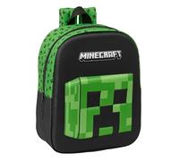 Minecraft 3D Kindergartenrucksack, anpassbar an den Wagen, einfache Reinigung, ideal für Kinder verschiedener Altersgruppen, bequem und vielseitig, Qualität und Widerstandsfähigkeit, 22 x 10 x 27 cm
