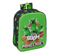 Minecraft 3D-Kinderrucksack, leicht zu reinigen, ideal für Kinder verschiedener Altersgruppen, bequem und vielseitig, Qualität und Widerstandsfähigkeit, 22 x 10 x 27 cm