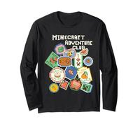 Minecraft Adventure Club Pixelated Stickers Creeper Zombie Langarmshirt