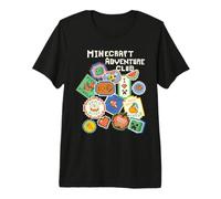 Minecraft Adventure Club Pixelated Stickers Creeper Zombie Premium T-Shirt