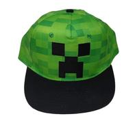 Minecraft Allover Print Creeper Youth Boys Snapback Cap Hat New Licensed, Grün , Small-Medium