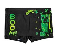 Minecraft Badeshort Badehose Schwimmhose Jungen Creeper (DE/NL/SE/PL, Numerisch, 152, Regular, Schwarz-Grün)