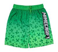 Minecraft Badeshort Badehose Scwimmhose Jungen Creeper (128, Gruen)
