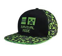 Minecraft Baseball Cap Snapback Cap Kinder Jungen Basecap Kappe Trendige Bucket Hat Kinder und Baseballkappe Fischerhut Jungen Mädchen Einheitsgröße(Schwarz/Grün)