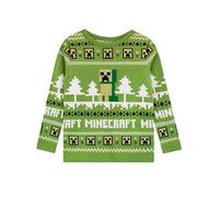 Minecraft Boys Weihnachts-Pullover Grün 152