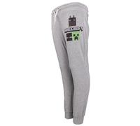 Minecraft Creeper Enderman Kinder Jogginghose Sporthose Jungen 128-152 Grau Baumwolle Polyester, Farbe: Grau, Bekleidungsgröße: 140