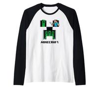 Minecraft Creeper Hollow Windowed Steve Raglan