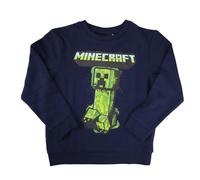 Minecraft Creeper Kinder Pullover Jungen Sweatshirt Langarm Gamer Hoodie Look Baumwolle-Polyester 116-152, Bekleidungsgröße: 116