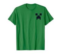 Minecraft Creeper Pocket Size T-Shirt, Herren, Dunkelgrün, XL