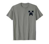 Minecraft Creeper Pocket Size T-Shirt, Herren, Heidekraut/Armeegrün, M
