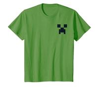 Minecraft Creeper Pocket Size T-Shirt, Kinder, Hellgrün, 140