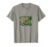 Minecraft Creeper TNT Having A Blast Farbverlauf T-Shirt, Herren, Schiefergrau, S