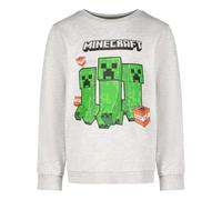 Minecraft Creeper TNT Kinder Pullover - Gamer Jungen Sweater - Grau - Größen 116 bis 152 - Baumwolle & Polyester, Farbe: Grau, Bekleidungsgröße: 140