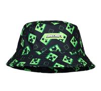 Minecraft Eimerhut für Jungen von 5 bis 12 Jahren, leicht, atmungsaktiv, Sommerhut für Kinder, Geschenk für Jungen, Schwarz