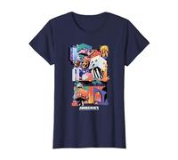 Minecraft Fun Playful Colorful World Big Chest Poster T-Shirt, Damen, Marineblau, XXL