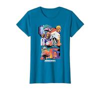Minecraft Fun Playful Colorful World Big Chest Poster T-Shirt, Damen, Saphir, 3XL