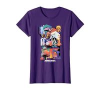Minecraft Fun Playful Colorful World Big Chest Poster T-Shirt, Damen, Violett, 3XL