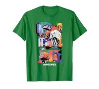 Minecraft Fun Playful Colorful World Big Chest Poster T-Shirt, Herren, Dunkelgrün, 3XL