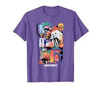 Minecraft Fun Playful Colorful World Big Chest Poster T-Shirt, Herren, Heidekrautlila, 3XL