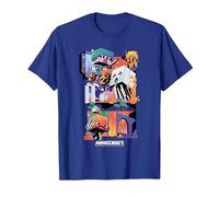 Minecraft Fun Playful Colorful World Big Chest Poster T-Shirt, Herren, Königsblau, 3XL