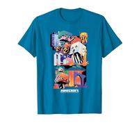 Minecraft Fun Playful Colorful World Big Chest Poster T-Shirt, Herren, Saphir, 3XL