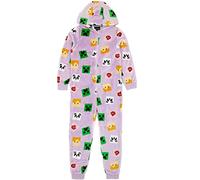 Minecraft Girls Onesie Kinder Creeper Steve Purple Game alle in einem PJs 7-8 Jahre