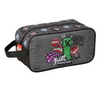 Minecraft Graffiti - Mittelgroßer Schuhschrank, multifunktional, für Sport, außerschulisch, Fußball, bequem und vielseitig, 29 x 14 x 15 cm