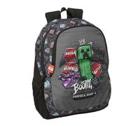 Minecraft Graffiti Schulrucksack für Kinder, ideal für Kinder verschiedener Altersgruppen, bequem und vielseitig, Qualität und Widerstandsfähigkeit, 32 x 16 x 44 cm