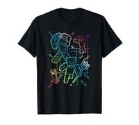 Minecraft Group Shot Rainbow Collage T-Shirt