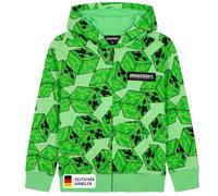 Minecraft Hoodie Creeper | Jacke Hoody Jungen | Kapuzenpullover Jungen | Hoodies Jungs Kapuze | Reissverschluss, Pullover