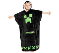 Minecraft Hoodie Decke Kinder Jungen - Übergröße Kuschelhoodie, Warm Fleece Kapuzenpullover Teenager - Tragbare Decken Hoodie Jungen (Schwarz/Grün)