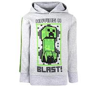 Minecraft - Hoodie grau - Jungen grau Hoodie Spiel Kinder Hoodie Kleidung Creeper Geschenke
