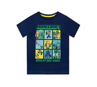 Minecraft Jungen Creeper and Steve T-Shirt Blau 128