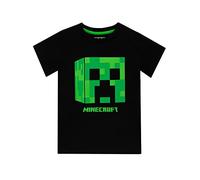 Minecraft Jungen Creeper T-Shirt Schwarz 146
